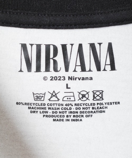 ROCK-OFF(ロックオフ)の「【ROCK-OFF】NIRVANA HAPPY FACE RINGER T-SHIRTS(Tシャツ/カットソー・メンズ・ブラック/ホワイト・X-LARGE/LARGE/MEDIUM)」の12枚目の写真