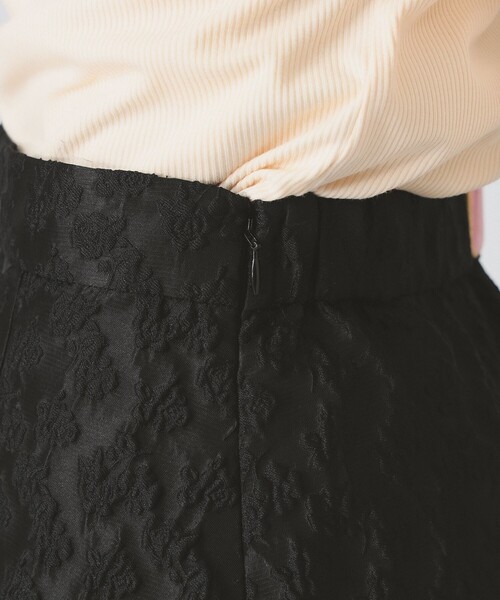 Ray BEAMS（レイビームス）の「フラワー ジャカード フレア スカート（スカート・レディース・ブラック/グリーン系その他2・1/0）」の13枚目の写真