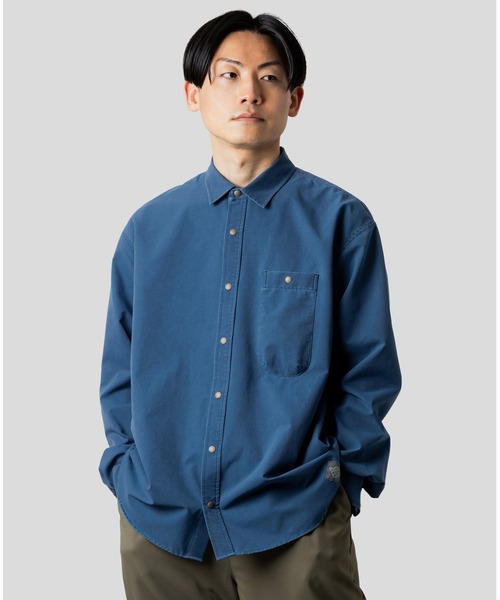 narifuri(ナリフリ)の「NFC ピグメントメッシュシャツ(シャツ/ブラウス・メンズ・ダークネイビー/インディゴブルー/ダークオリーブ・X-LARGE/LARGE/MEDIUM/SMALL)」の1枚目の写真