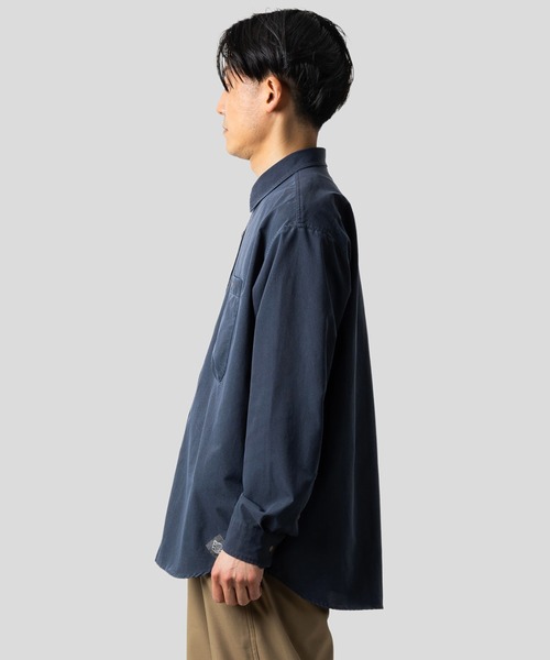narifuri(ナリフリ)の「NFC ピグメントメッシュシャツ(シャツ/ブラウス・メンズ・ダークネイビー/インディゴブルー/ダークオリーブ・X-LARGE/LARGE/MEDIUM/SMALL)」の5枚目の写真