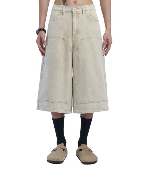 NOMANUAL(NOMANUAL)の「「NOMANUAL /ノーマニュアル」C.D.L BERMUDA PANTS(デニムパンツ・メンズ・モカ/サンドベージュ/ブラック/カーキ・MEDIUM)」の7枚目の写真