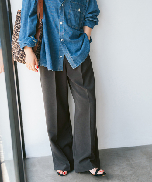 そそそ様 リクエスト 2点 まとめ商品　YM74a・YM75b 追加》ダブルクロスツータックパンツ（スラックス）｜Spick