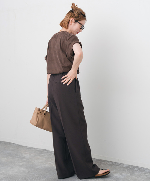 そそそ様 リクエスト 2点 まとめ商品　YM74a・YM75b 追加》ダブルクロスツータックパンツ（スラックス）｜Spick