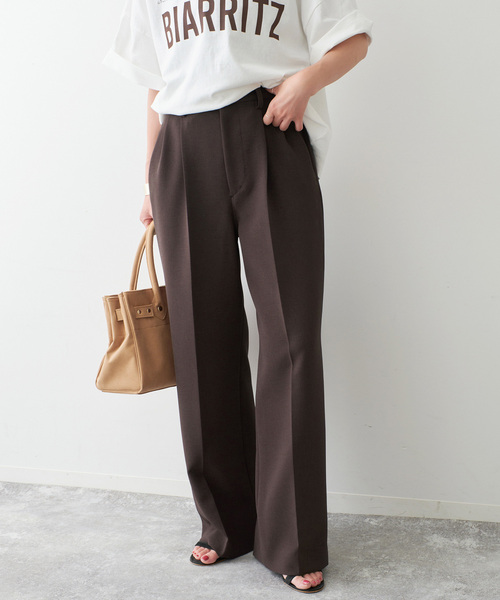 追加》ダブルクロスツータックパンツ（スラックス）｜Spick & Span