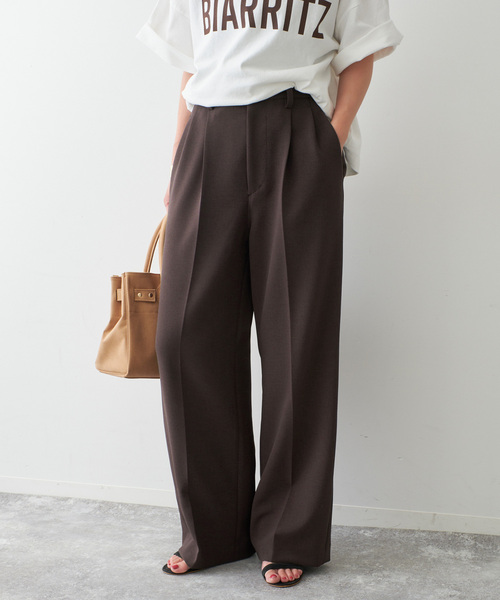 追加》ダブルクロスツータックパンツ（スラックス）｜Spick & Span