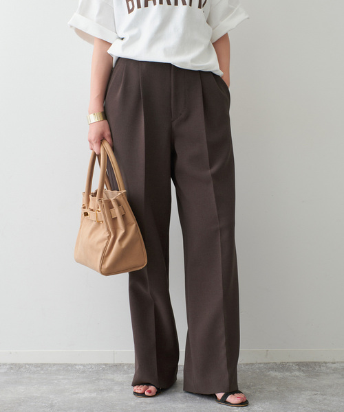 追加》ダブルクロスツータックパンツ（スラックス）｜Spick & Span