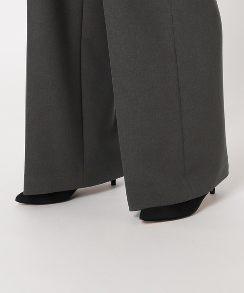 Spick & Span（スピックアンドスパン）の「《追加》ダブルクロスツータックパンツ（スラックス・レディース・ブラック/チャコールグレー/ブラウン・34/36/38/40）」の6枚目の写真