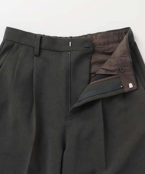 Spick & Span（スピックアンドスパン）の「《追加》ダブルクロスツータックパンツ（スラックス・レディース・ブラック/チャコールグレー/ブラウン・34/36/38/40）」の7枚目の写真