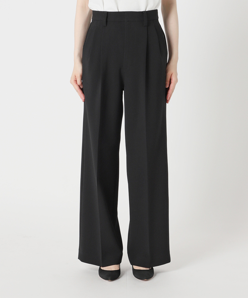 Spick & Span（スピックアンドスパン）の「《追加》ダブルクロスツータックパンツ（スラックス・レディース・ブラック/チャコールグレー/ブラウン・34/36/38/40）」の9枚目の写真