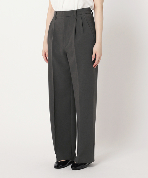 Spick & Span（スピックアンドスパン）の「《追加》ダブルクロスツータックパンツ（スラックス・レディース・ブラック/チャコールグレー/ブラウン・34/36/38/40）」の15枚目の写真