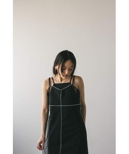 セール】バイカラーチュールレイヤーワンピース（ワンピース