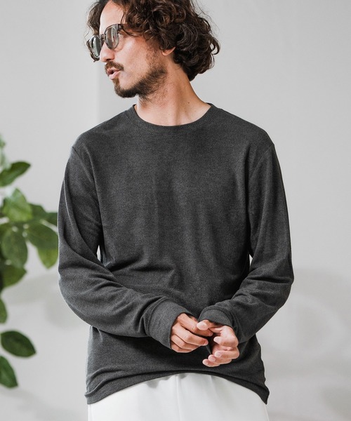 Magine(マージン)の「mlt5318-Crewneck Pullover クルーネックプルオーバー(Tシャツ/カットソー・メンズ・アイボリー/ブラック/チャコールグレー・48/46/44)」の22枚目の写真