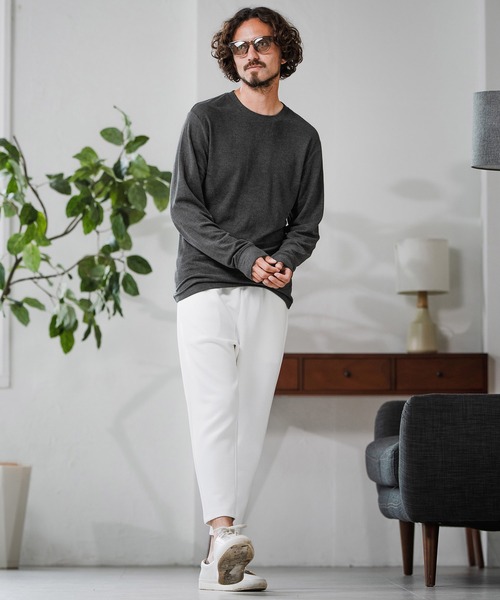 Magine(マージン)の「mlt5318-Crewneck Pullover クルーネックプルオーバー(Tシャツ/カットソー・メンズ・アイボリー/ブラック/チャコールグレー・48/46/44)」の21枚目の写真