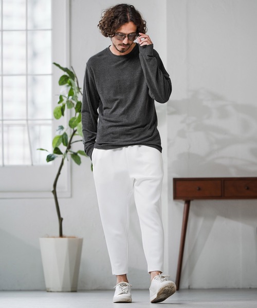 Magine(マージン)の「mlt5318-Crewneck Pullover クルーネックプルオーバー(Tシャツ/カットソー・メンズ・アイボリー/ブラック/チャコールグレー・48/46/44)」の20枚目の写真