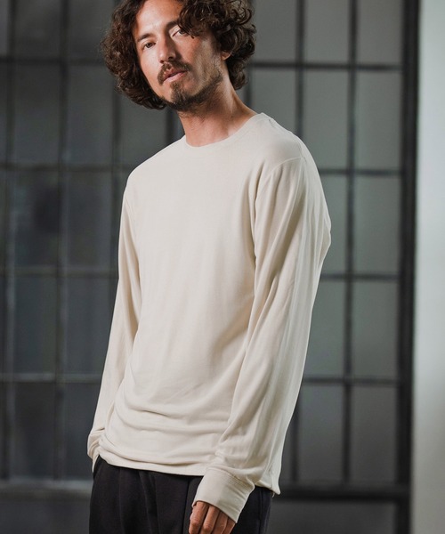 Magine(マージン)の「mlt5318-Crewneck Pullover クルーネックプルオーバー(Tシャツ/カットソー・メンズ・アイボリー/ブラック/チャコールグレー・48/46/44)」の17枚目の写真
