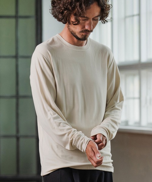 Magine(マージン)の「mlt5318-Crewneck Pullover クルーネックプルオーバー(Tシャツ/カットソー・メンズ・アイボリー/ブラック/チャコールグレー・48/46/44)」の16枚目の写真