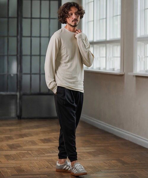 Magine(マージン)の「mlt5318-Crewneck Pullover クルーネックプルオーバー(Tシャツ/カットソー・メンズ・アイボリー/ブラック/チャコールグレー・48/46/44)」の15枚目の写真