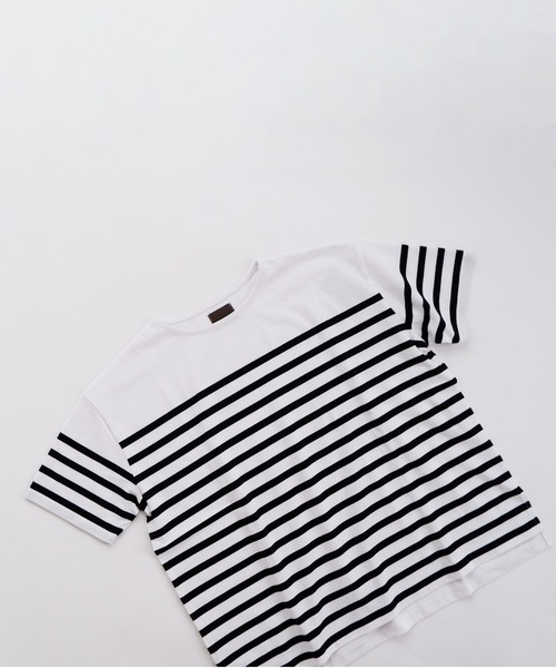セール】ハーバーボーダーカットソー“5分袖”（Tシャツ