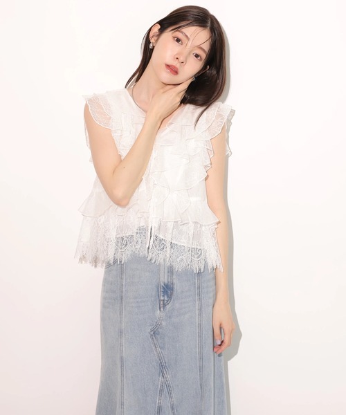 Rirandture❤︎大人可愛い袖レース&ワットワークブラウス Rirandture❤︎大人可愛い袖レース&ワットワークブラウス - メルカリ