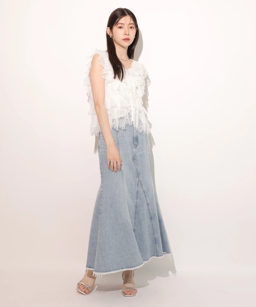 Rirandture（リランドチュール）の「クロップドレースブラウス（シャツ/ブラウス・レディース・ホワイト/ブラック・2/1）」の7枚目の写真