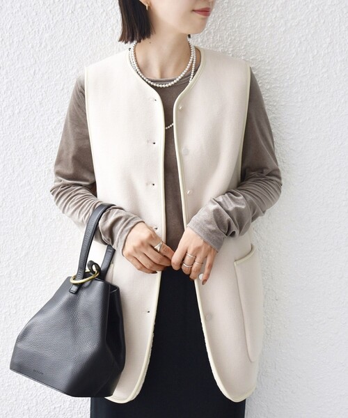 手洗い可能〉ボア フリース リバーシブル ベスト（その他アウター