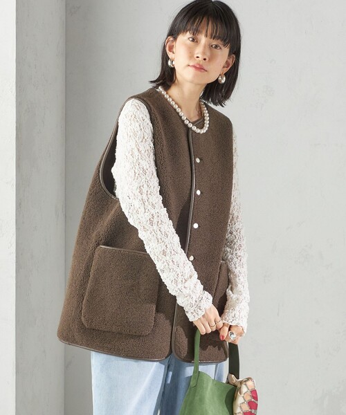 手洗い可能〉ボア フリース リバーシブル ベスト（その他アウター