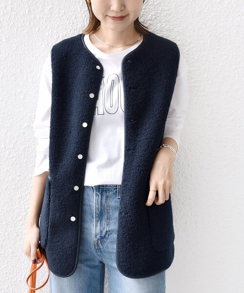 手洗い可能〉ボア フリース リバーシブル ベスト（その他アウター