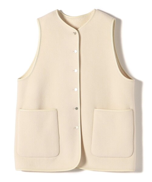 ❤ポケット付き❤dopタンバリン&ラビットボア リバーシブルベスト 手洗い可能〉ボア フリース リバーシブル ベスト（その他アウター