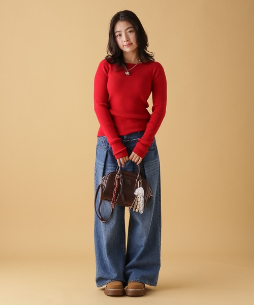 tiny tiny（ティニーティニー）の「パラコード付きボストンバッグ[tiny tiny(ティニーティニー)]（ボストンバッグ・レディース・ブラウン/ブラック・0）」の5枚目の写真