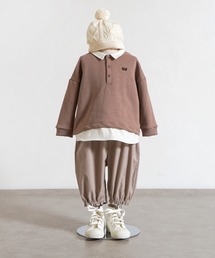 10mois（ディモワ）の「【10mois(ディモワ)】ベアマスクレイヤード襟トップス 80・90・100cm（パーカー）」