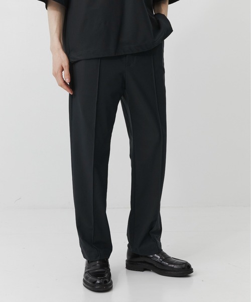 PUBLIC TOKYO（パブリックトウキョウ）の「【残りわずか】Air tool スリムスラックス  /ウォッシャブル/夏服/ストレッチ/伸縮性/通気性/防シワ性/UVカット/セットアップ（スラックス・メンズ・ダークグレー/ブラック・1/2/3）」の3枚目の写真