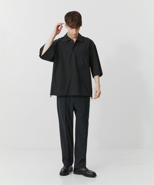 PUBLIC TOKYO（パブリックトウキョウ）の「【残りわずか】Air tool スリムスラックス  /ウォッシャブル/夏服/ストレッチ/伸縮性/通気性/防シワ性/UVカット/セットアップ（スラックス・メンズ・ダークグレー/ブラック・1/2/3）」の9枚目の写真