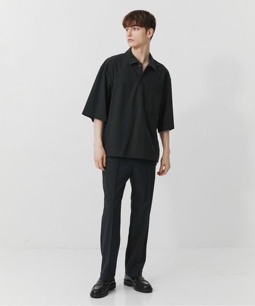PUBLIC TOKYO（パブリックトウキョウ）の「【残りわずか】Air tool スリムスラックス  /ウォッシャブル/夏服/ストレッチ/伸縮性/通気性/防シワ性/UVカット/セットアップ（スラックス・メンズ・ダークグレー/ブラック・1/2/3）」の7枚目の写真