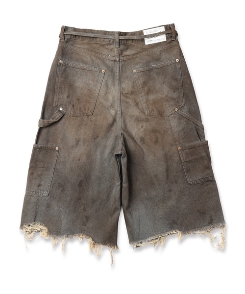 DISCOVERED(ディスカバード)の「DOUBLE KNEE DENIM SHORTS(デニムパンツ・メンズ・インディゴブルー/ブラック・3/1)」の5枚目の写真