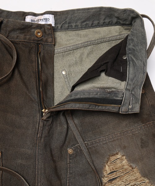 DISCOVERED(ディスカバード)の「DOUBLE KNEE DENIM SHORTS(デニムパンツ・メンズ・インディゴブルー/ブラック・3/1)」の13枚目の写真