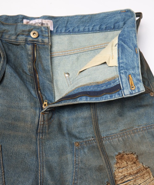 DISCOVERED(ディスカバード)の「DOUBLE KNEE DENIM SHORTS(デニムパンツ・メンズ・インディゴブルー/ブラック・3/1)」の19枚目の写真