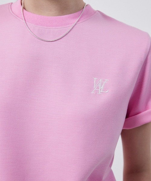 WOOALONG（ウアロン）の「【UNISEX】WOOALONG／シルケットコットンＴ（Tシャツ/カットソー・レディース・ピンク/ブラック/ホワイト・SMALL）」の9枚目の写真