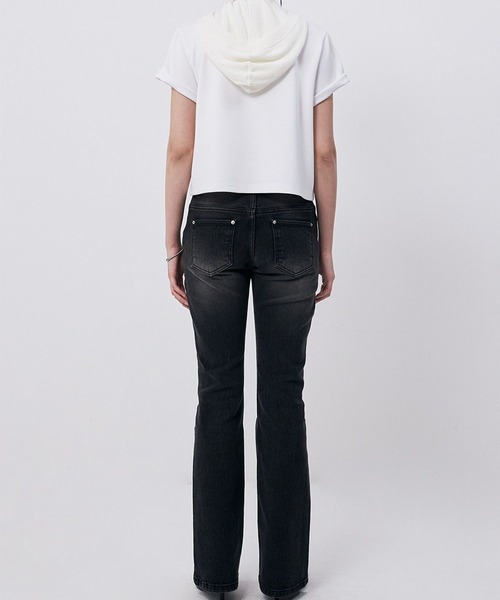 WOOALONG（ウアロン）の「【UNISEX】WOOALONG／シルケットコットンＴ（Tシャツ/カットソー・レディース・ピンク/ブラック/ホワイト・SMALL）」の13枚目の写真