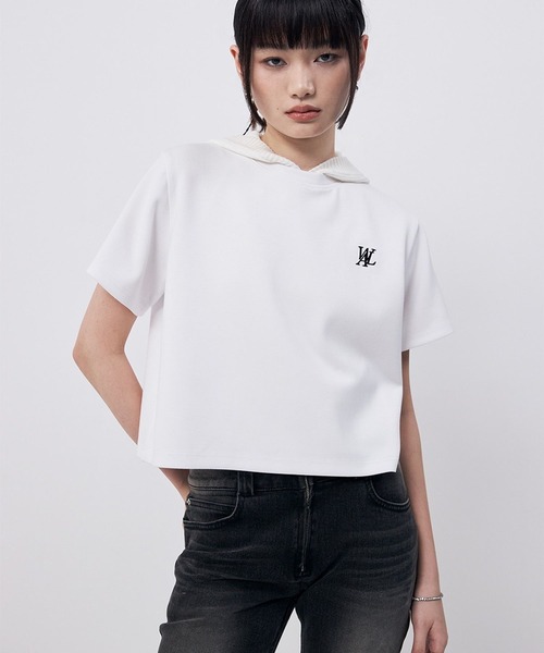 WOOALONG（ウアロン）の「【UNISEX】WOOALONG／シルケットコットンＴ（Tシャツ/カットソー・レディース・ピンク/ブラック/ホワイト・SMALL）」の14枚目の写真