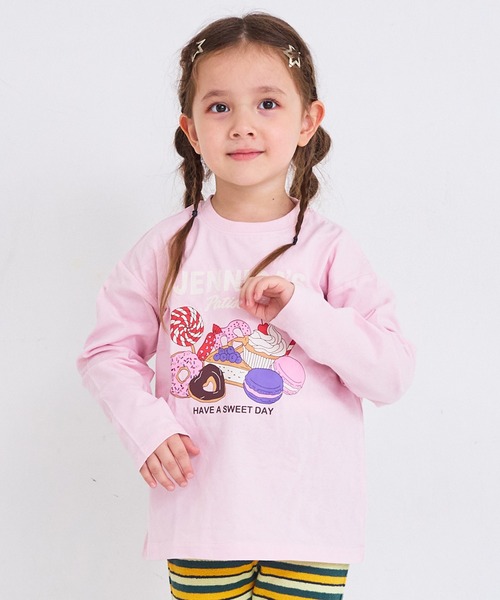 Life Support Products(ライフサポートプロダクツ)の「グラフィックロンT(Tシャツ/カットソー・キッズ・チャコール/ミント/マスタード/オレンジ/ピンク/ブラック/アイボリー/ブルー/オフホワイト/杢グレー・80/90/95/100/110/120/130/140/150)」の9枚目の写真