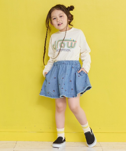 Life Support Products(ライフサポートプロダクツ)の「グラフィックロンT(Tシャツ/カットソー・キッズ・チャコール/ミント/マスタード/オレンジ/ピンク/ブラック/アイボリー/ブルー/オフホワイト/杢グレー・80/90/95/100/110/120/130/140/150)」の14枚目の写真