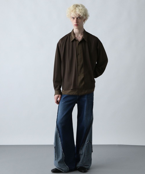 HARE（ハレ）の「【SET UP対応】カサネレイヤードシャツLS(HARE)（シャツ/ブラウス・メンズ・ブルー/ブラウン/グリーン系その他/ブラック系その他・FREE）」の6枚目の写真