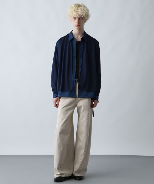 HARE（ハレ）の「【SET UP対応】カサネレイヤードシャツLS(HARE)（シャツ/ブラウス・メンズ・ブルー/ブラウン/グリーン系その他/ブラック系その他・FREE）」の10枚目の写真