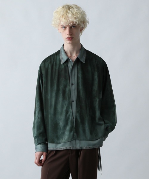 HARE（ハレ）の「【SET UP対応】カサネレイヤードシャツLS(HARE)（シャツ/ブラウス・メンズ・ブルー/ブラウン/グリーン系その他/ブラック系その他・FREE）」の15枚目の写真