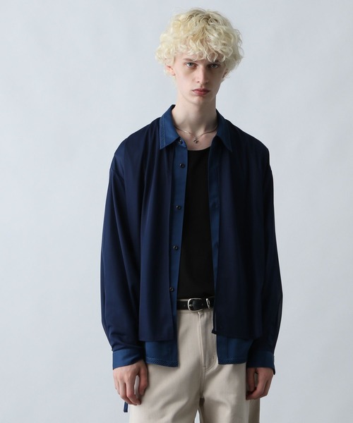 HARE（ハレ）の「【SET UP対応】カサネレイヤードシャツLS(HARE)（シャツ/ブラウス・メンズ・ブルー/ブラウン/グリーン系その他/ブラック系その他・FREE）」の17枚目の写真