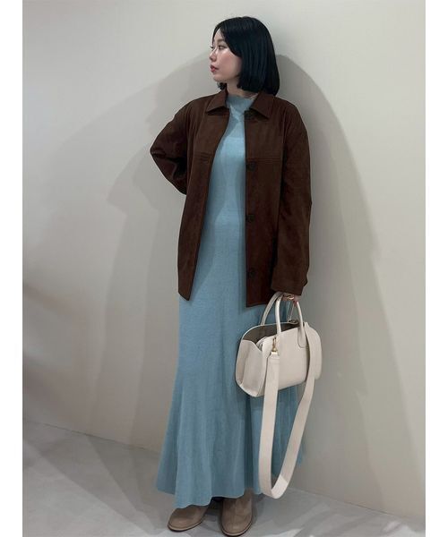 ステンカラーリサイクスウェードライクブルゾン（ブルゾン）｜Mila