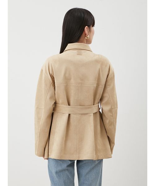 Mila Owen(ミラオーウェン)の「ステンカラーリサイクスウェードライクブルゾン(ブルゾン・レディース・ベージュ/ブラウン/ピンク・0/1)」の13枚目の写真