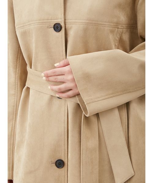 ステンカラーリサイクスウェードライクブルゾン（ブルゾン