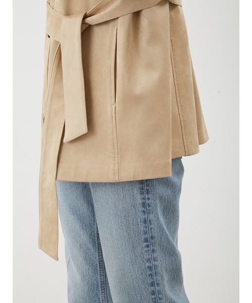 Mila Owen ステンカラーリサイクスウェードライクブルゾン ブラウン 0 セール】ステンカラーリサイクスウェードライクブルゾン（ブルゾン