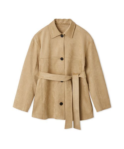 ステンカラーリサイクスウェードライクブルゾン（ブルゾン